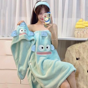 卡通可爱加厚强吸水包头巾 擦头发浴帽 女士高颜值珊瑚绒干发帽