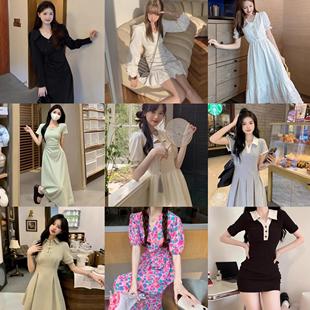 QY2025春夏新款 碎花連衣裙女小個子純欲風(fēng)收腰顯瘦包臀裙