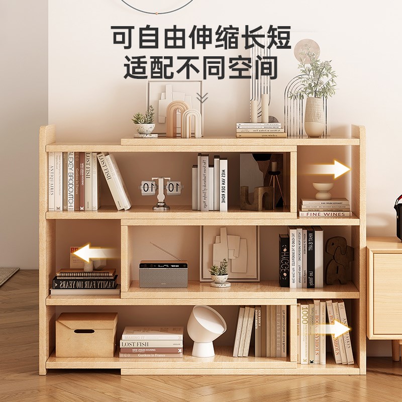实木书架桌面置物架办公室工位储物柜儿童书桌家用桌上小书柜柜子