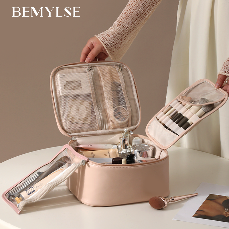 Bemylse化妆包女新款便携化妆箱旅行化妆刷袋大容量高端收纳包,收纳整理,化妆包,淘宝优惠券,粉丝福利购,淘宝优惠卷