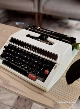 ROMANTIC 打字机白色英文机械1980S正常使用复古文艺礼品中古旧物
