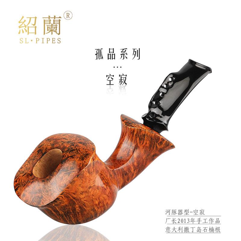 孤品系列厂长手作石楠烟斗河豚斗镂空斗嘴意大利进口撒丁岛石楠根
