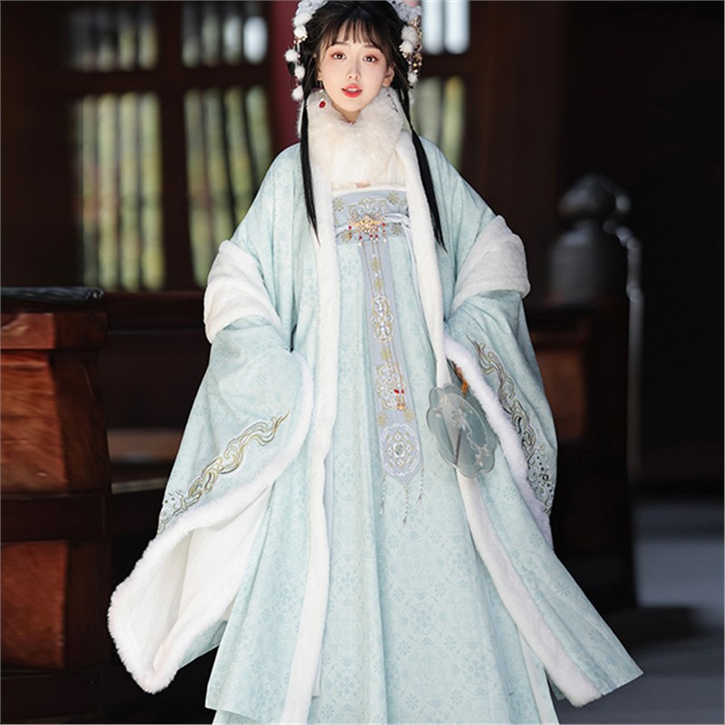 未央宫【长公主】汉服女重工刺绣加绒厚大袖衫唐风齐胸八破裙冬季