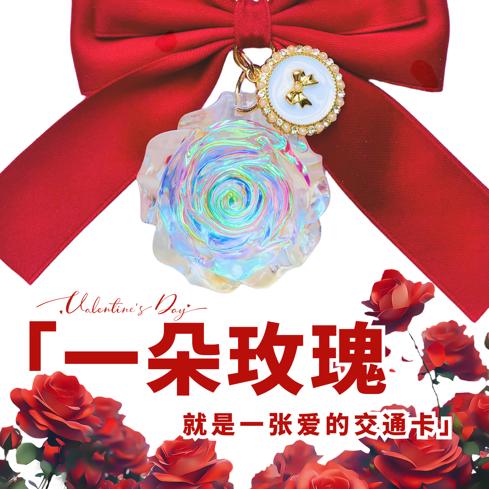 玉露凝香玫瑰交通卡  全国通用  地铁公交都可以用的玫瑰花