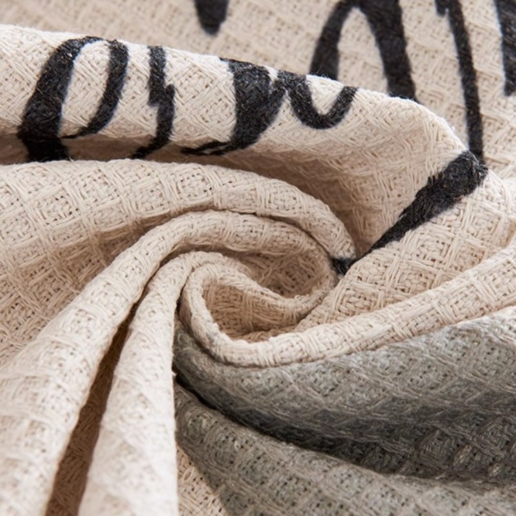 北欧风针织棉线华夫格沙发巾沙发盖布四季通用全包万能沙发套罩毯