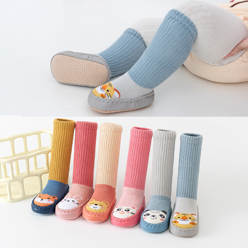 婴儿鞋袜儿童秋冬宝宝长筒地板袜童袜女童新生婴幼儿防滑学步袜子