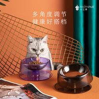 小紅栗貓碗狗碗貓食盆狗盆貓咪食碗貓糧碗保護頸椎防打翻寵物食碗