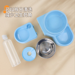 猫碗自动饮水猫粮碗猫咪狗狗碗宠物双碗猫食盆猫盆二合一喂食盆