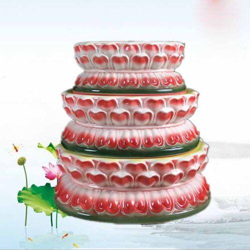 佛像底座观音菩萨陶瓷莲花座台供奉供佛圆形摆件香炉神像底座托架