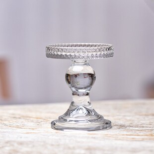 欧式轻奢高脚水晶玻璃烛台家用蜡烛台底座浪漫烛光晚餐拍照道具