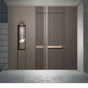 店铺热卖简约风格一门一景精雕铸铝门双色门装甲门防盗门别墅大门