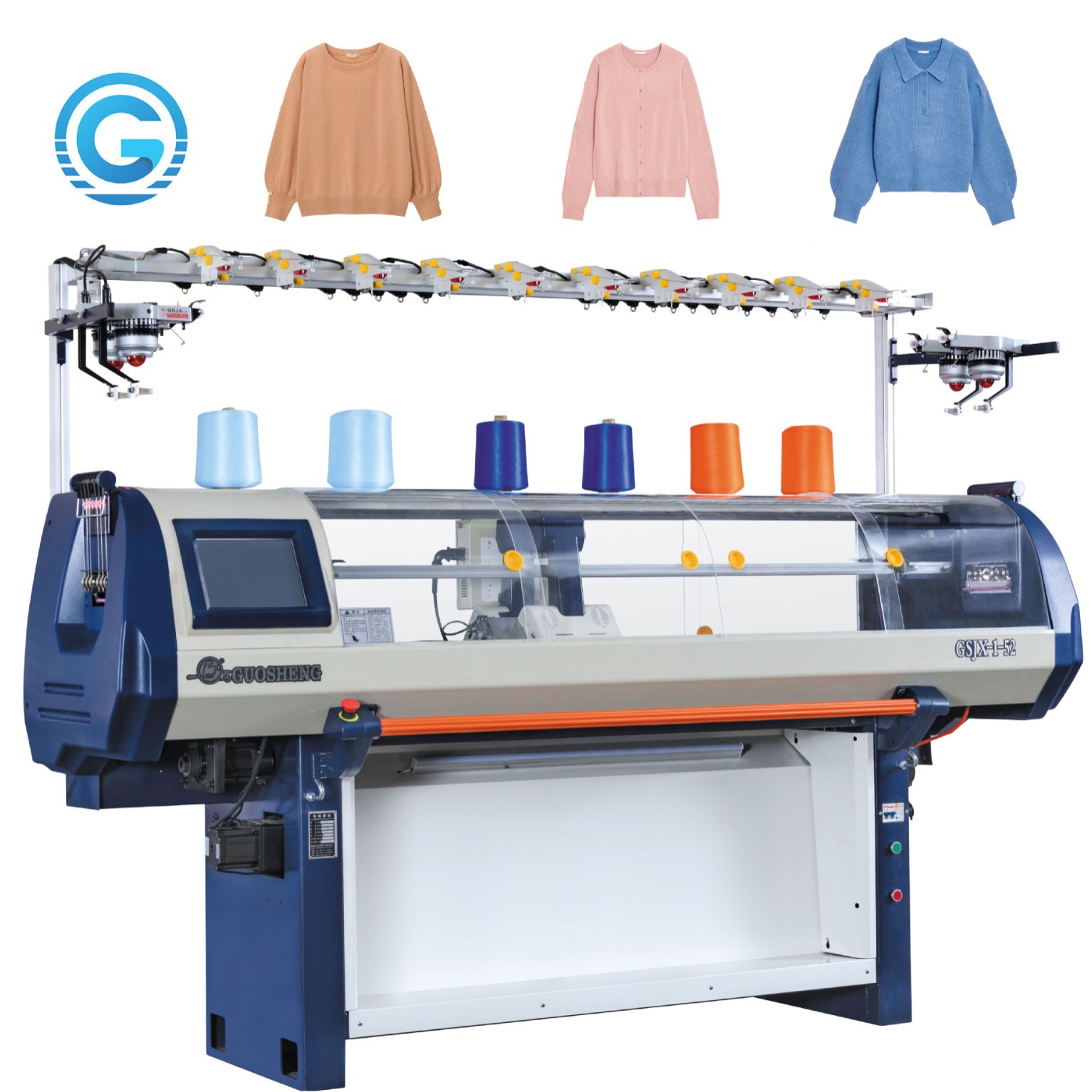 浙江湖州织里提花织领全自动电脑横机 电脑针织机 单系统 织领机