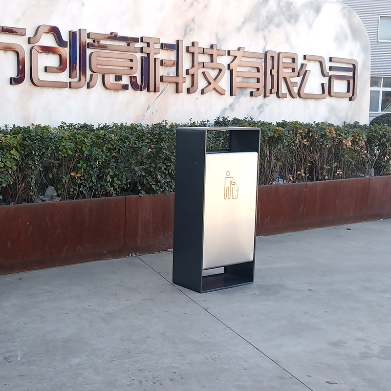 户外不锈钢垃圾桶室内外垃圾筒小区公园景区商场广场果皮箱单桶