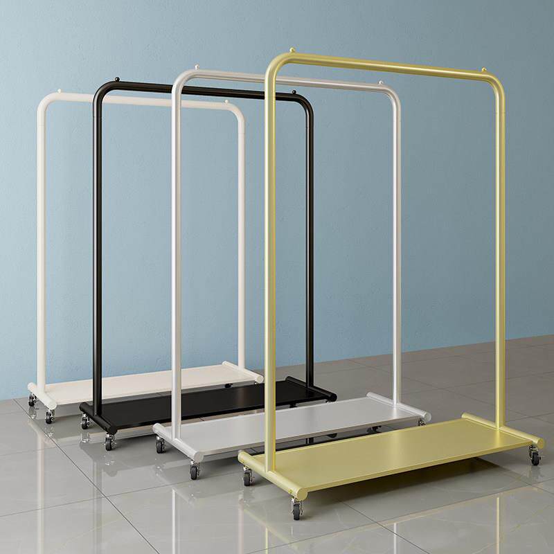 服装店展示架落地式女装货架挂衣架陈列组合店面侧挂专用晾晒带轮