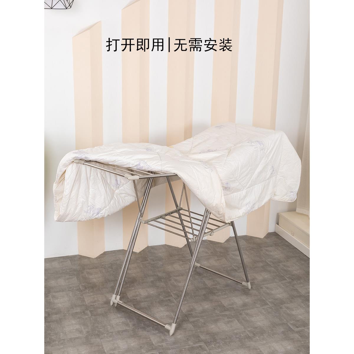 中领折叠晾衣架立式不锈钢晾衣架家用阳台室内婴儿尿布晾衣架晾衣