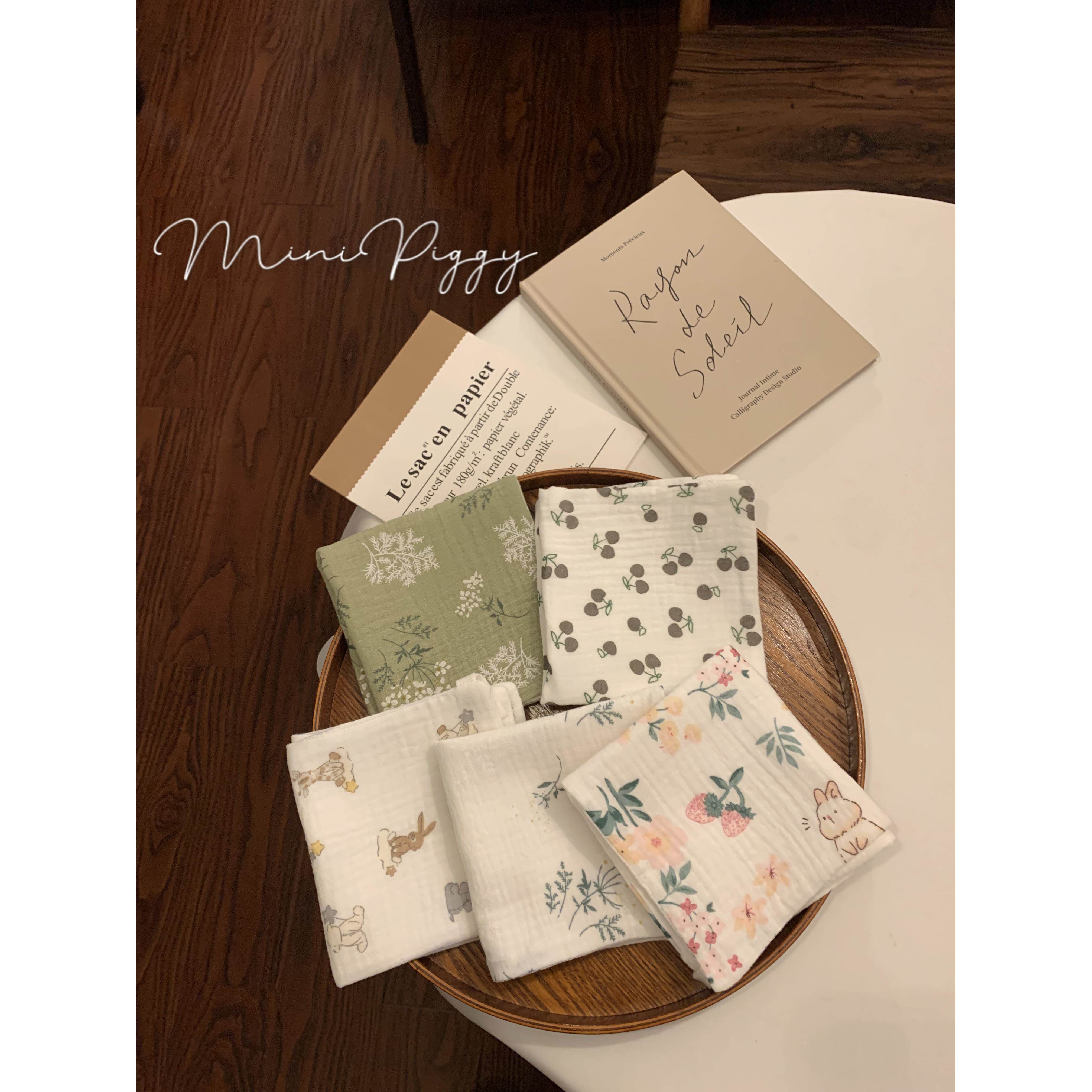 婴儿小方巾ins新生儿超软毛巾纯棉纱布宝宝洗脸巾儿童手帕拍嗝巾