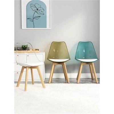Dining chair, household backrest, transparent plastic chair