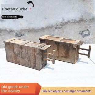 老式手拉风箱民俗老物件土灶手拉木质风匣子农村旧货覆古装饰摆件