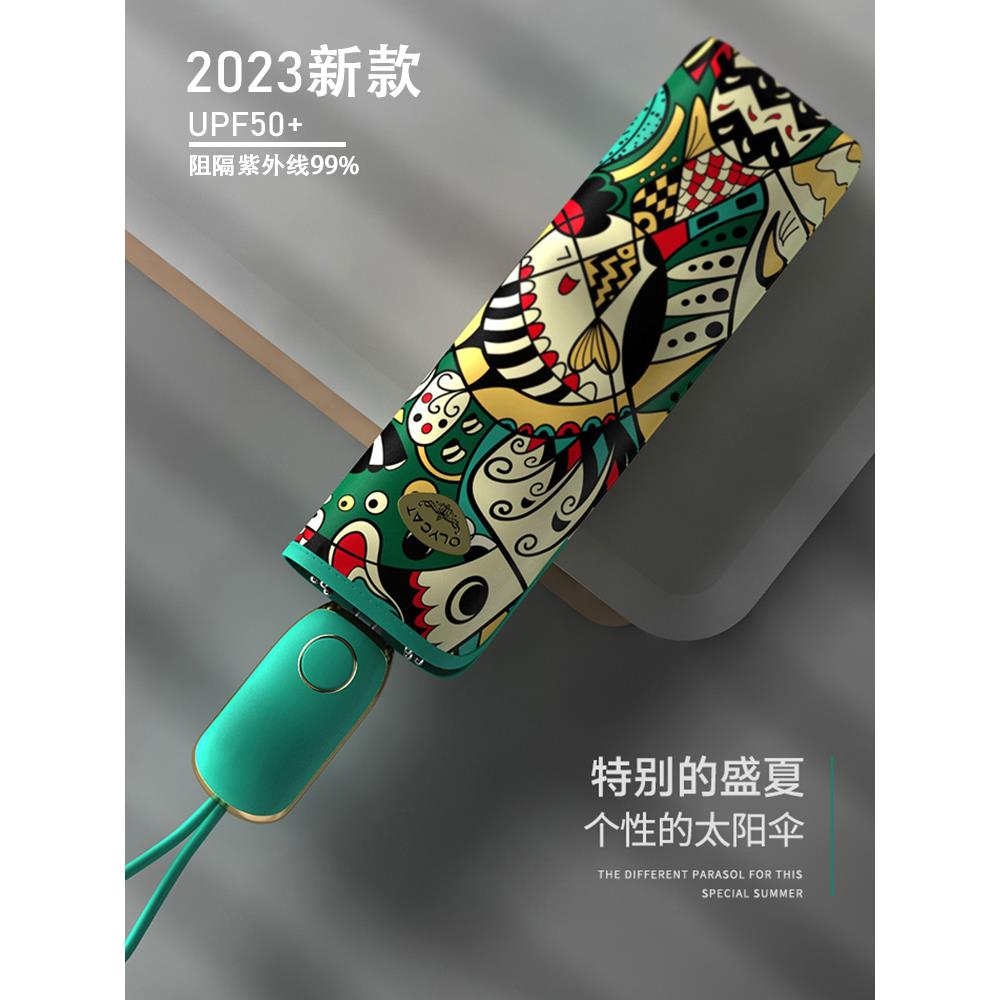 德国高端2025新款全自动遮阳伞防晒伞防紫外线两用女士便携晴雨伞