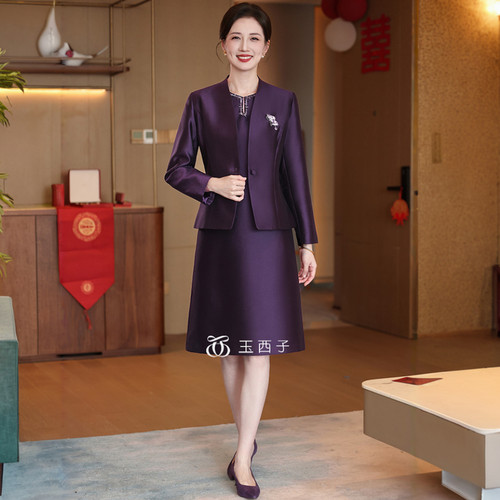 桑蚕丝绵羊毛斜纹高端西装外套女