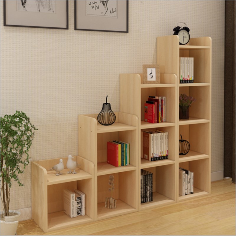 办公书桌面实木多层小书架柜置物架整理储物架收纳层架杂物架