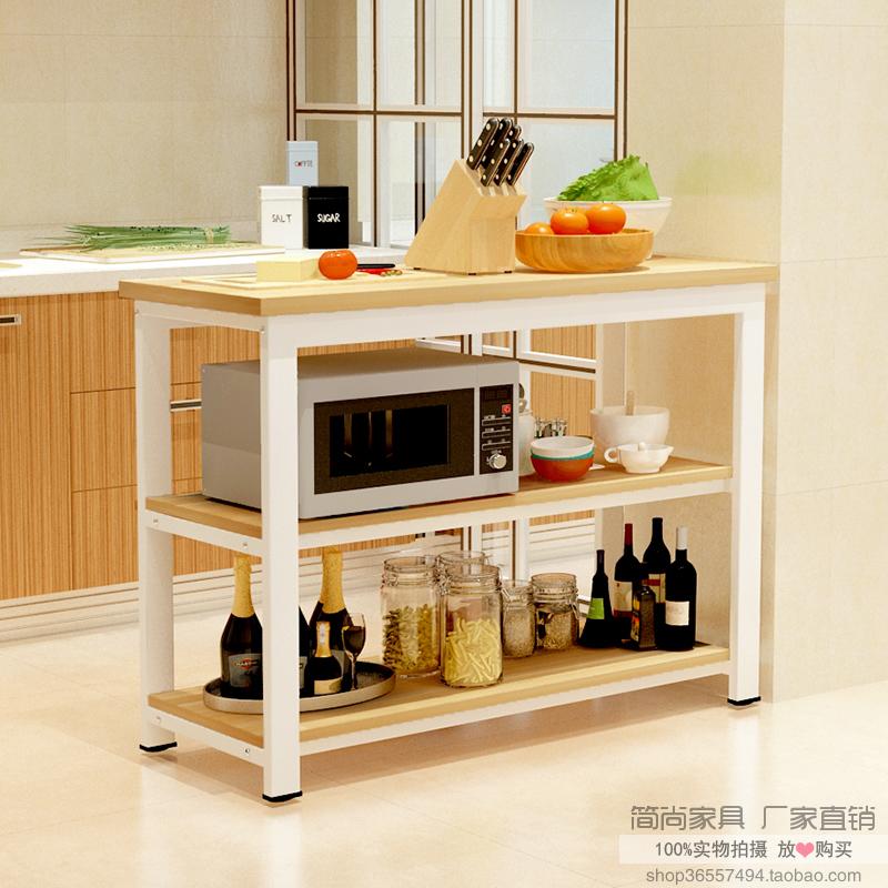 厨房置物架微波炉架落地多层不锈钢厨房用品收纳储物架烤箱架锅架