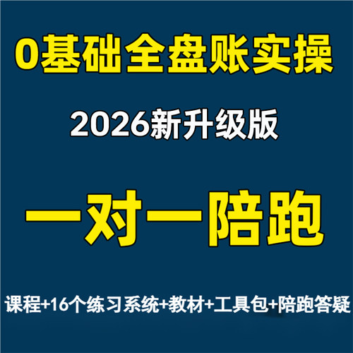 26年会计实务做账真账实训实操报税网课教程软件系统培训咨询初级