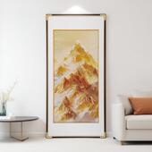 装 画高端轻奢 入户玄关寓意好日照金山图铜雕画 饰画 画2025年新款