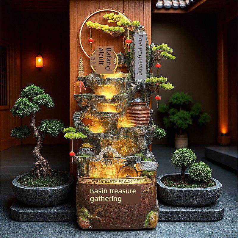 假山流水喷泉景观循环水办公室客厅装饰品鱼池招财风水轮落地摆件,家居饰品,装饰摆件,淘宝优惠券,粉丝福利购,淘宝优惠卷