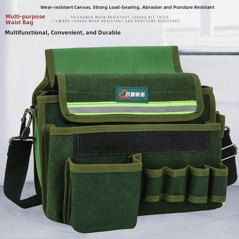 多功能特大号电工木工斜挎包腰袋帆布防褪色钉袋墙纸挎包,五金/工具,工具包,淘宝优惠券,粉丝福利购,淘宝优惠卷