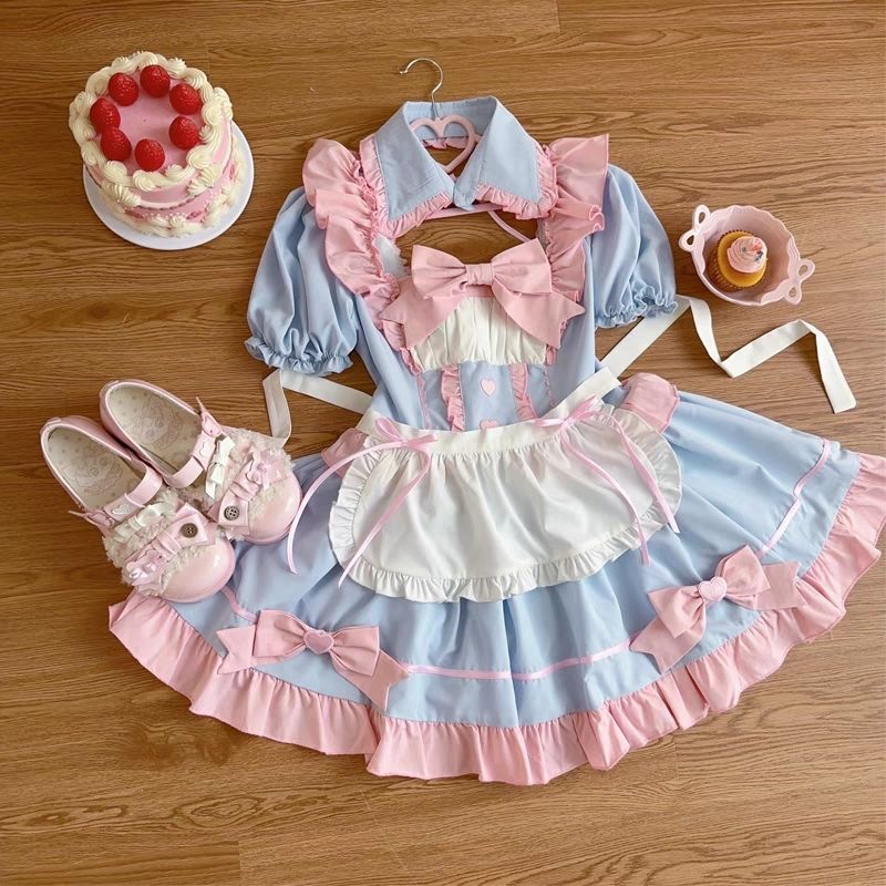 女童Lolita夏季洋装可爱公主风洛丽塔甜美超萌中大童夏天连衣裙子