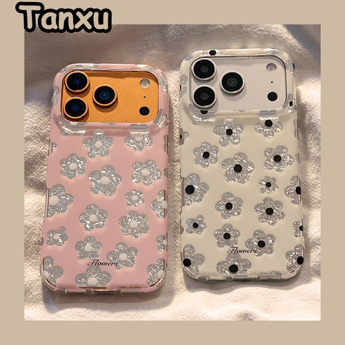 高级感花朵适用苹果手机壳