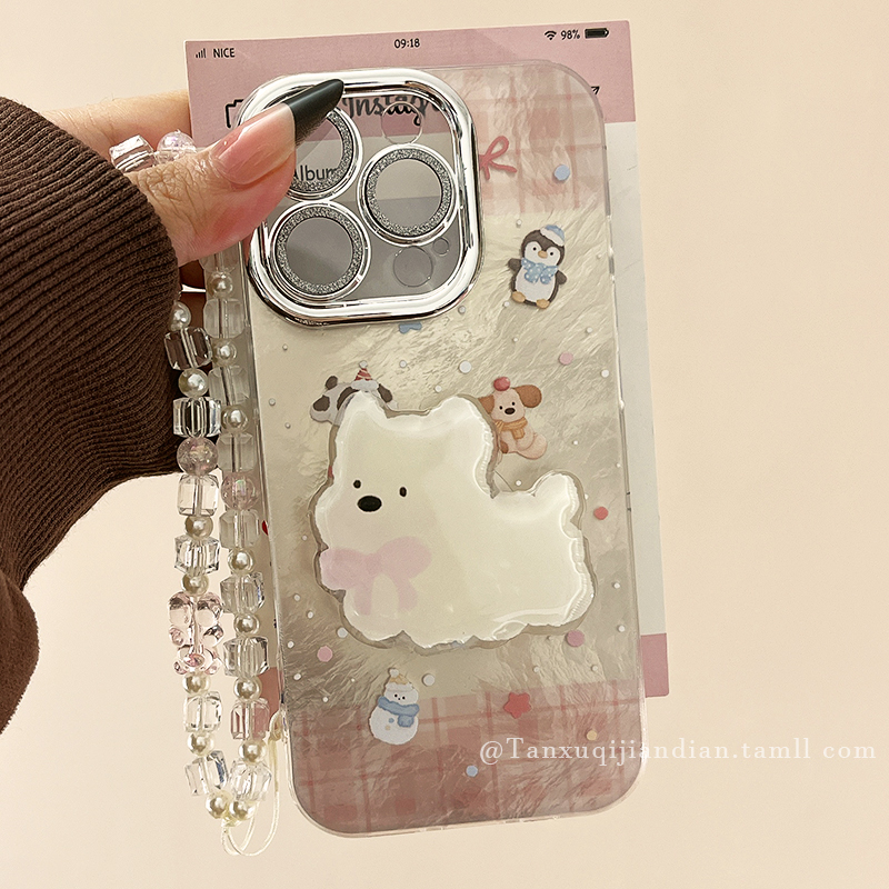 可爱jellycat带支架链条适用苹果16promax手机壳iphone15新款13趣味16pro硅胶14pm女15pro小众12全包镜头11软