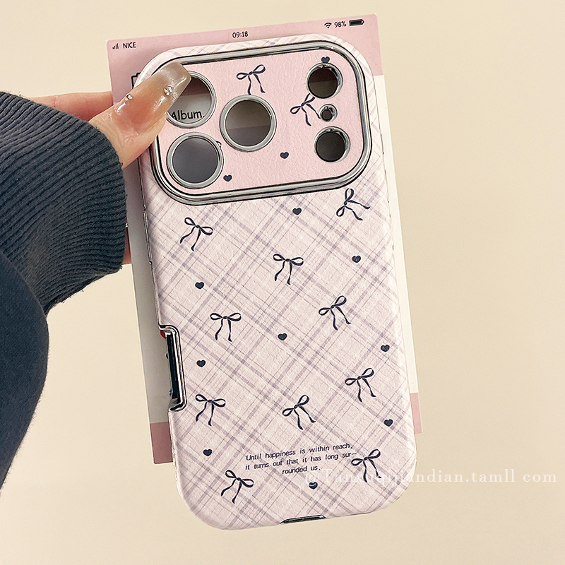 波点蝴蝶结适用苹果手机壳