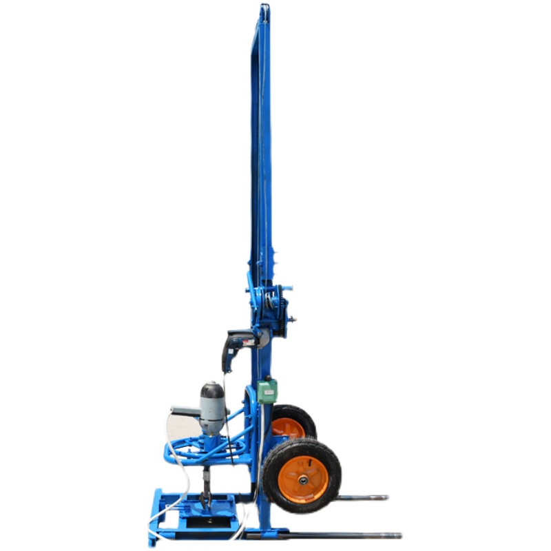 家用电动打井机大功率可折叠推车钻井成套装设备小型挖井机钻头