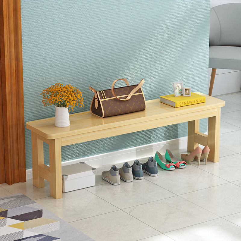 实木进门换鞋长条凳浴室公园休息原木长凳子卧室床边床尾拼接凳