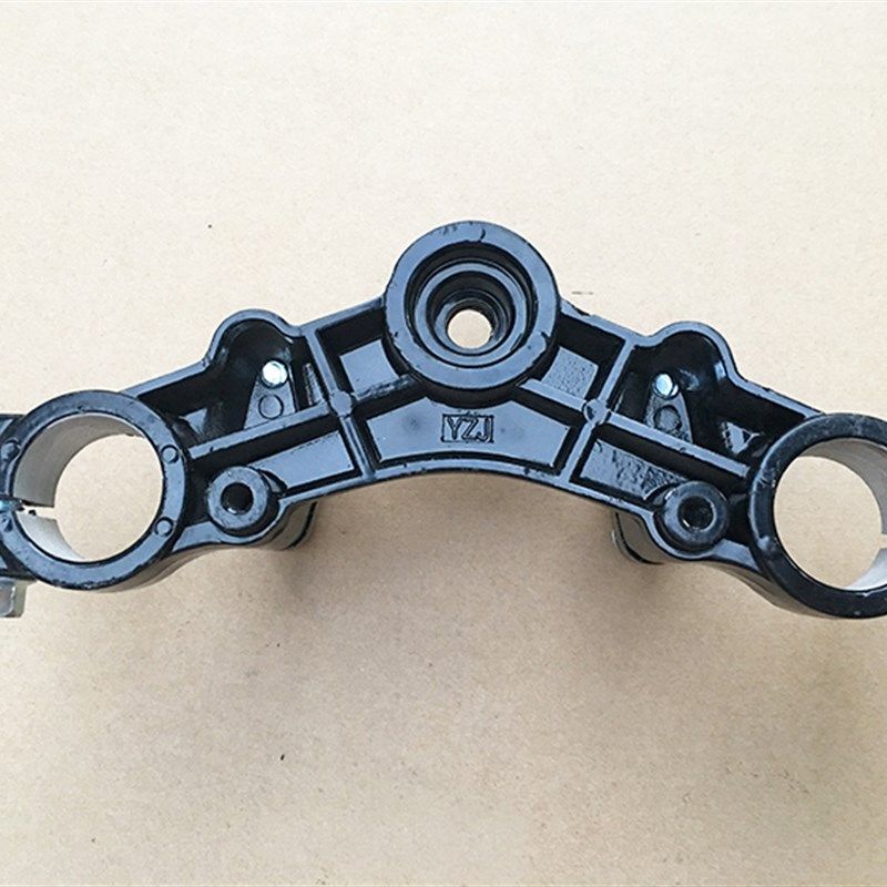 GN125太子摩托车方向柱总成珠江太子125前减震上下连板波盘方向器