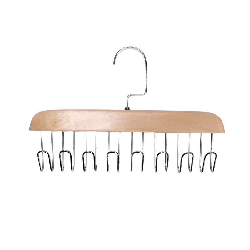 高级木质多钩子吊带衣架多功能领带架家用宿舍橱柜收纳挂包晾衣架