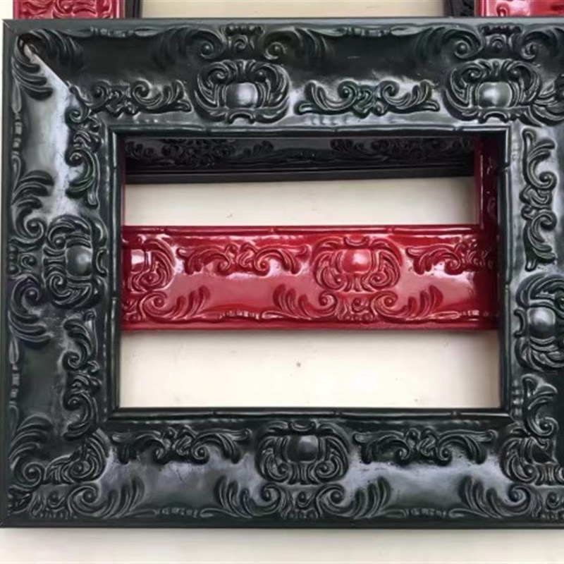 彩色油画框外框实木画框相框装裱卡纸布框画布定制带框