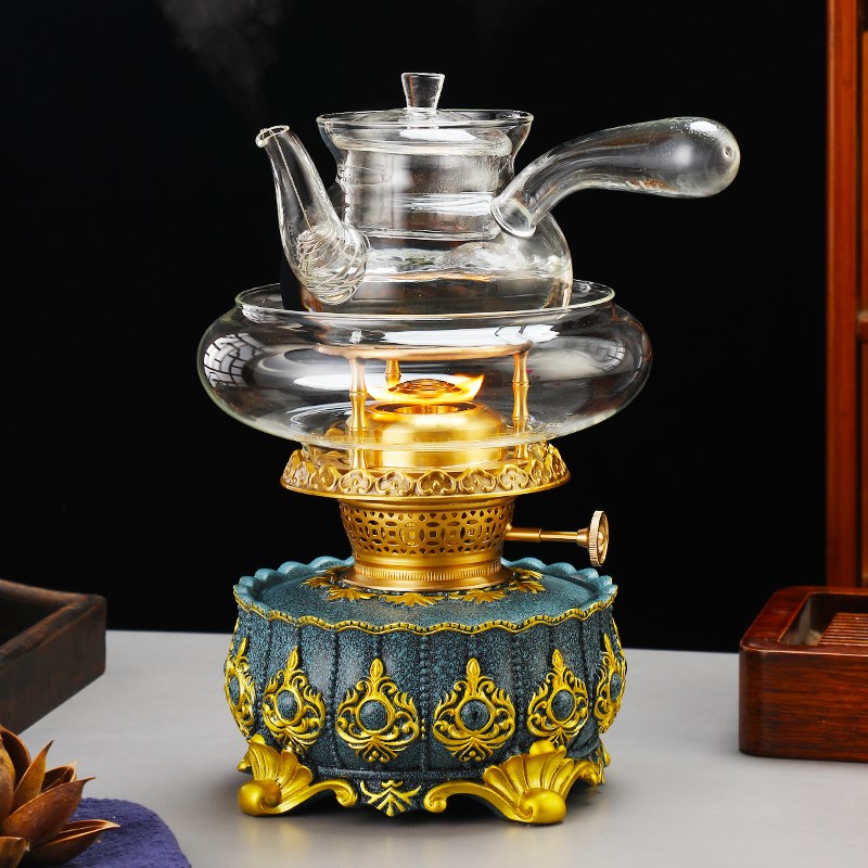 功夫茶壶烧水壶空气灯烧水煮茶煤油空气炉煤油灯煮茶炉套装家茶具