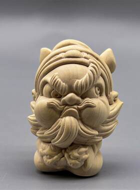 黄杨木游戏黑神话钟馗可爱治愈解压车载办公桌面摆件装饰物礼品