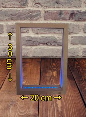 锤子画专用相框内可放20x30cm玻璃充电款七彩灯光相框A4专用