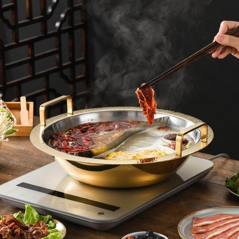 304不锈钢清汤鸳鸯锅商业无烟火锅下沉式火锅高端加厚圆火锅,厨房/烹饪用具,火锅,淘宝优惠券,粉丝福利购,淘宝优惠卷