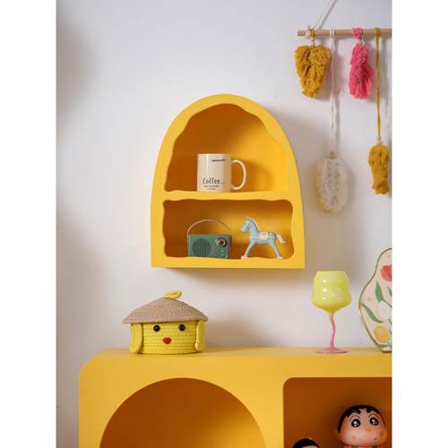 多巴胺拱形洞穴柜客厅壁挂式置物架墙上创意吊柜桌面化妆品收纳柜