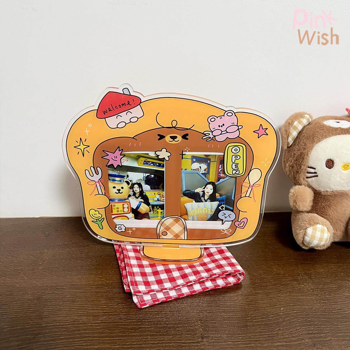 粉红色的白天梦想宝丽来相框原来的小狗面包3英寸迷你亚克力支架,家居饰品,相框/画框,淘宝优惠券,粉丝福利购,淘宝优惠卷