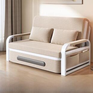 沙发床一体两用可折叠多功能单人双人客厅伸缩床小户型新款棉麻床