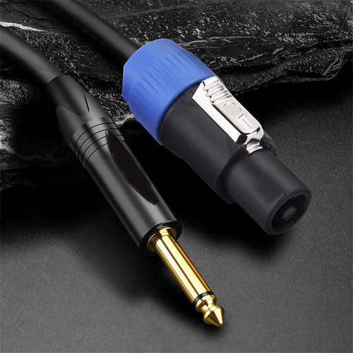 帝辛 音响功放连接线6.5转欧姆头音箱线四芯卡农头转6.5喇叭线