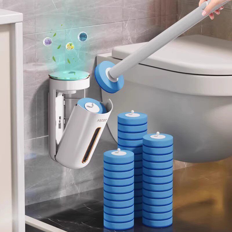 一次性马桶刷家用可抛海绵清洁刷卫生间专用可替换刷头洗厕所