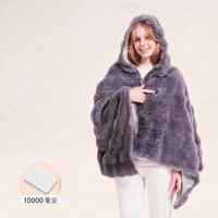 Electric heating blanket, usb rabbit plush thickened and fleece office warm heating shawl blanket waistcoat thumbnail 3