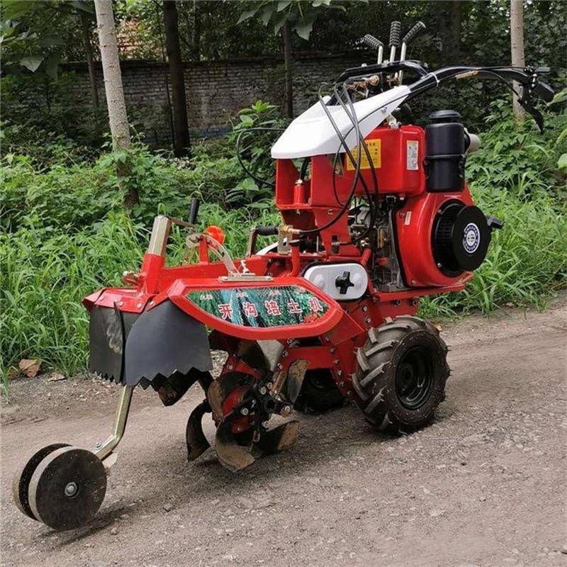 加强机款旱地四驱微耕功19CJE5型柴油松土旋地机多能果沟园开机